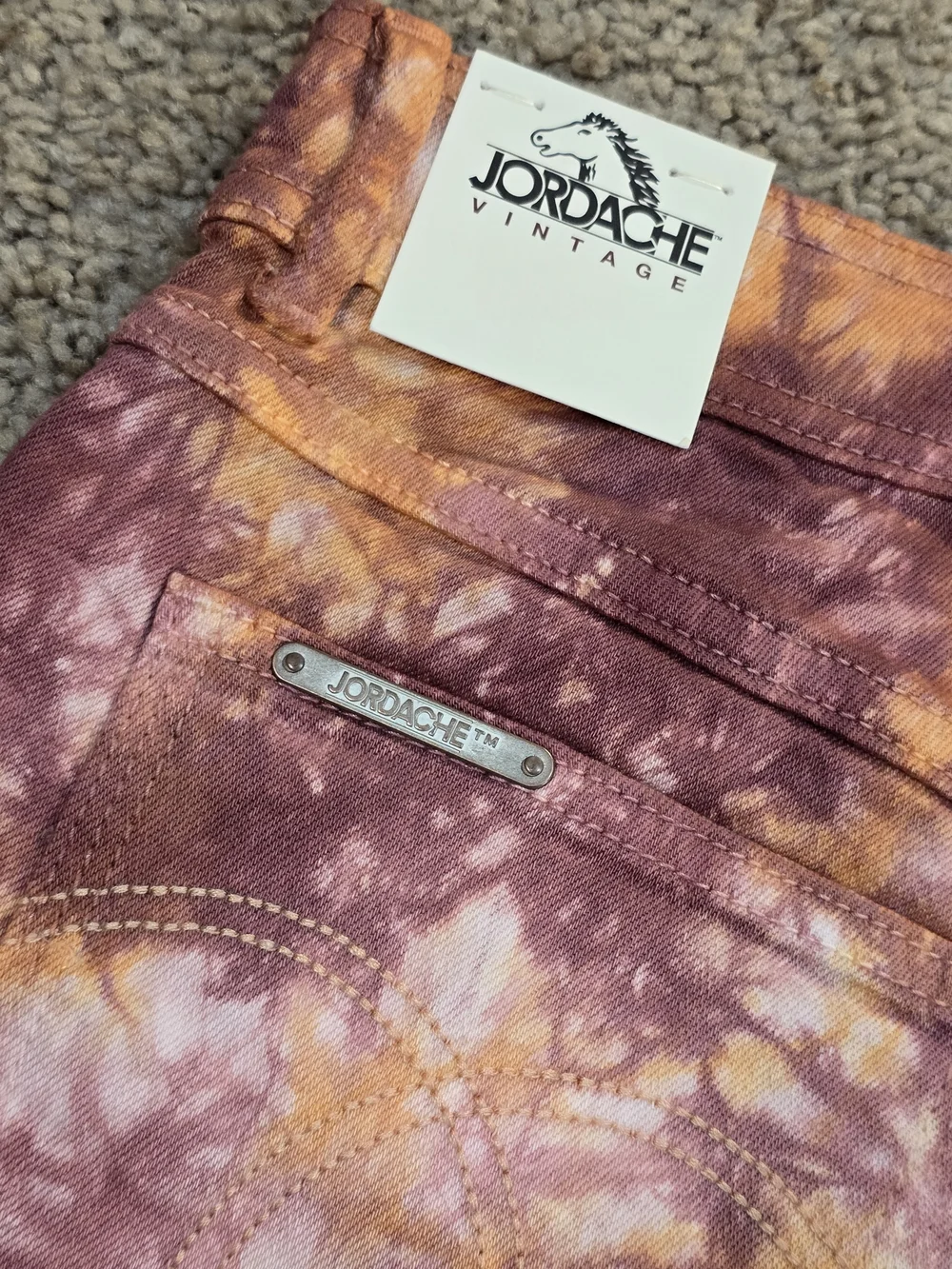 NWT Jordache Vintage Chloe High Rise Tie Dye Denim Shorts Size 27 ☀️